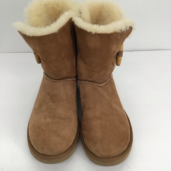 UGG Women’s Keely Winter Boot Suede Leather Genuine Sheepskin Toggle Size 8 - Picture 4 of 9